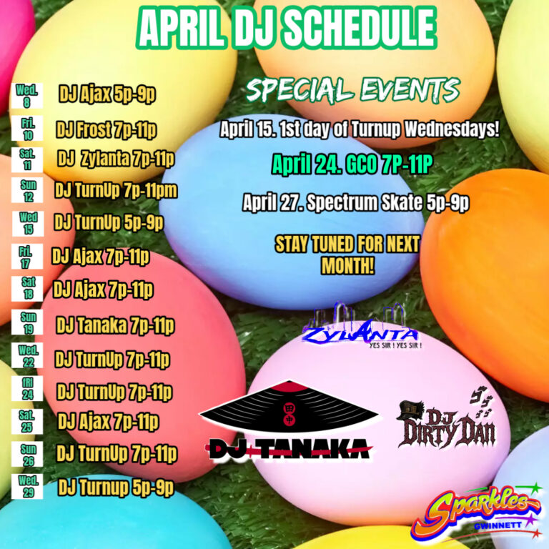 April DJ schedule