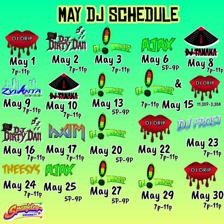 May DJ Schedule